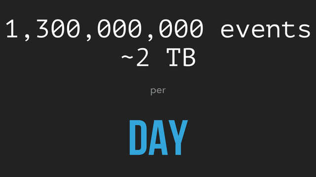 1,300,000,000 events
~2 TB
per
DAY
