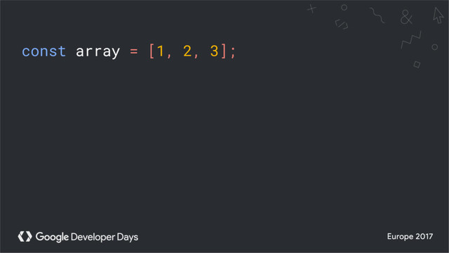 const array = [1, 2, 3];
