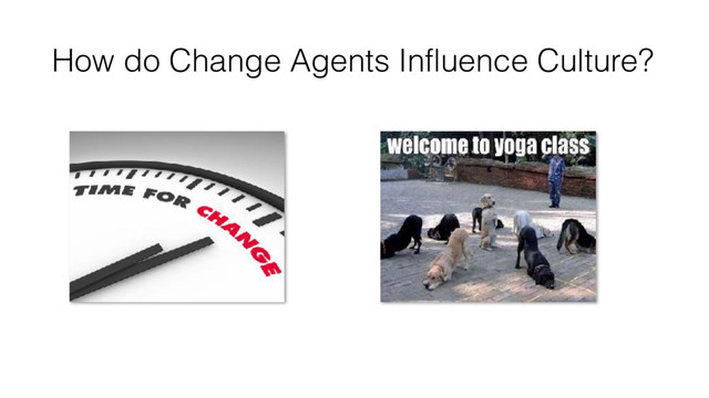 How do Change Agents Influence Culture?
