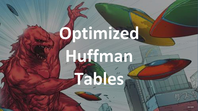 Optimized
Huffman
Tables
14 / 103

