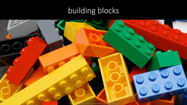 building blocks
http://en.wikipedia.org/wiki/Lego#/media/File:Lego_Color_Bricks.jpg
