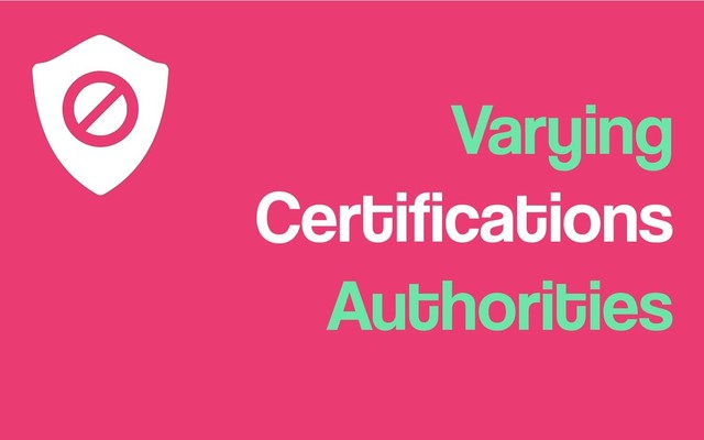 Varying
Certifications
Authorities
