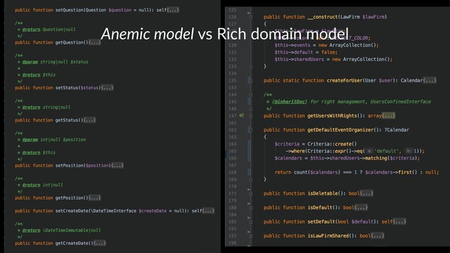 Anemic model vs Rich domain model
