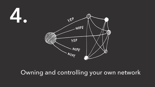4.
Owning and controlling your own network
