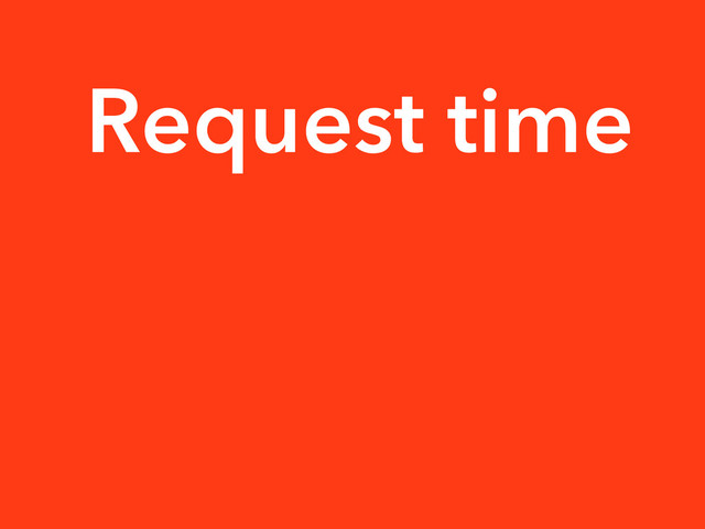 Request time
