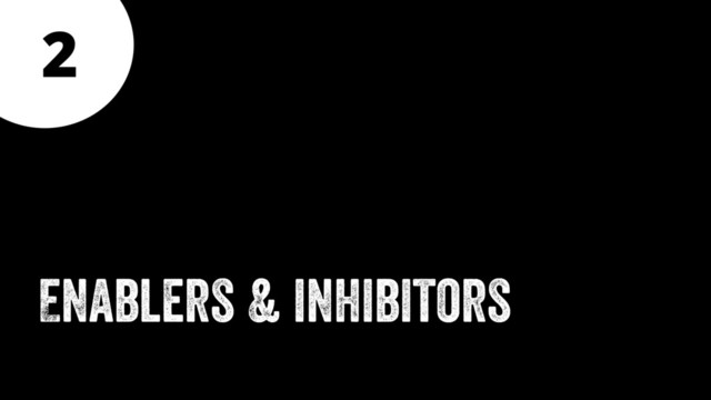 2
Enablers & inhibitors
