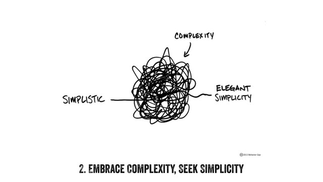 2. Embrace Complexity, Seek Simplicity
