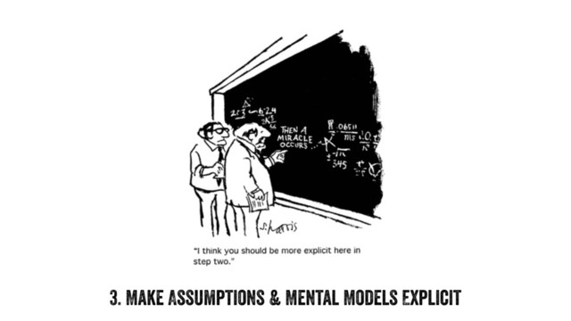 3. Make Assumptions & Mental Models Explicit
