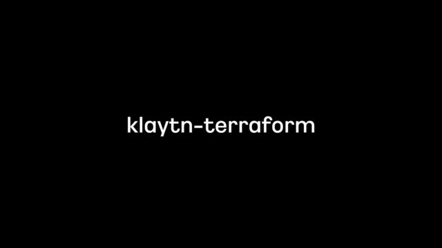 klaytn
-
terraform
