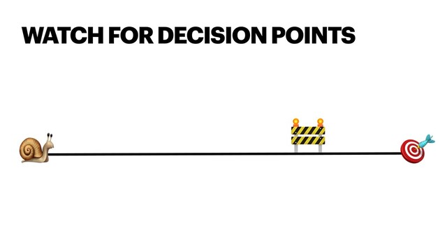  

WATCH FOR DECISION POINTS
