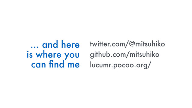 … and here
is where you
can ﬁnd me
twitter.com/@mitsuhiko
github.com/mitsuhiko
lucumr.pocoo.org/
