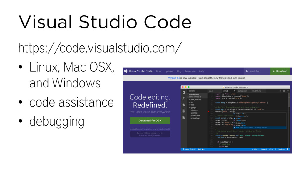 node.js visual studio for mac