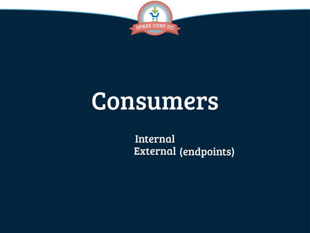 Consumers
Internal
External (endpoints)
