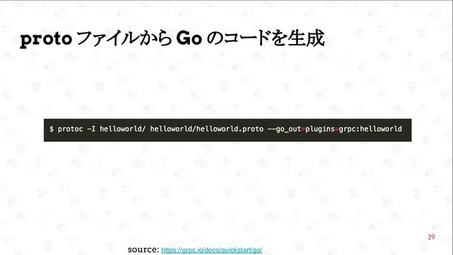  GoConference’19 
proto ファイルから Go のコードを生成
29
source: https://grpc.io/docs/quickstart/go/
