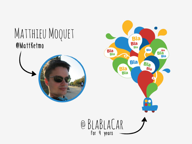 Matthieu Moquet
@MattKetmo
@ BlaBlaCar
for 4 years
