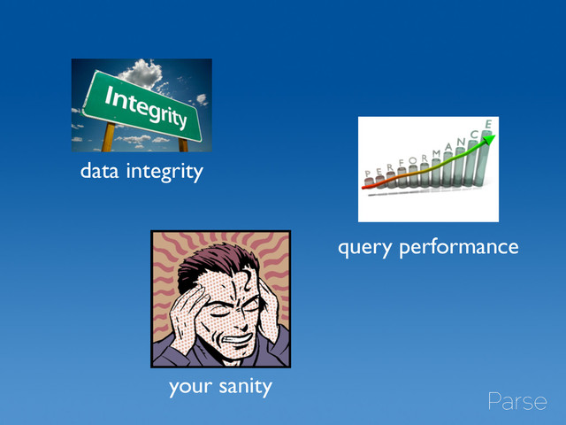 data integrity
query performance
your sanity
