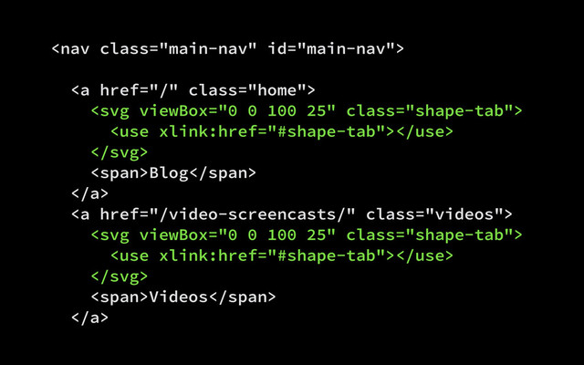 
<a href="/" class="home">



<span>Blog</span>
</a>
<a href="/video-screencasts/" class="videos">



<span>Videos</span>
</a>
