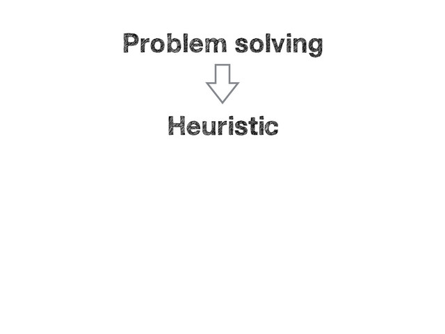 Problem solving
Heuristic
