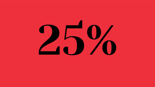 25%
