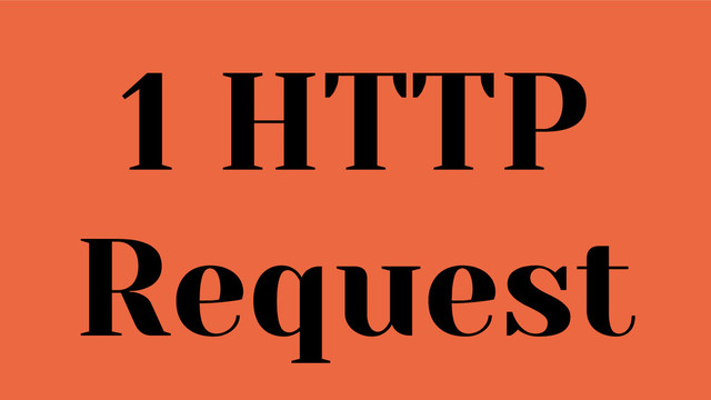 1 HTTP
Request
