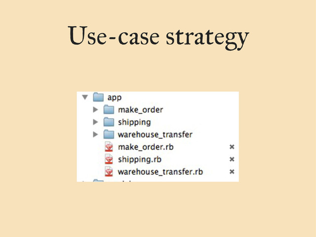 Use-case strategy
