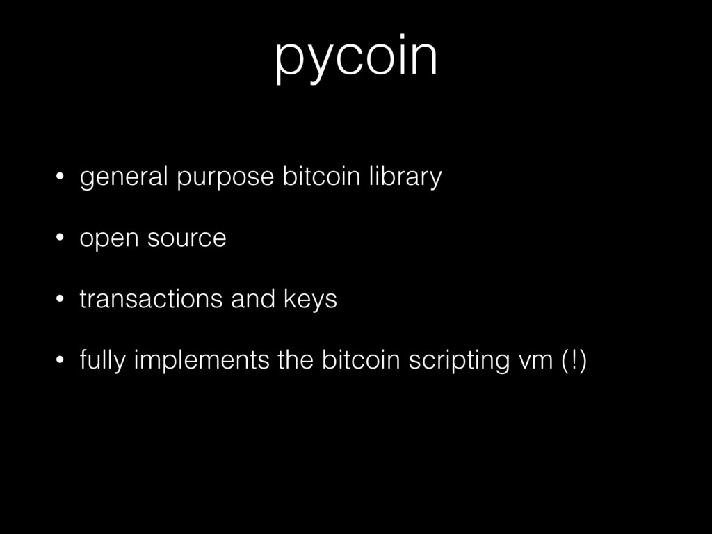 Bitcoin and pycoin - Speaker Deck