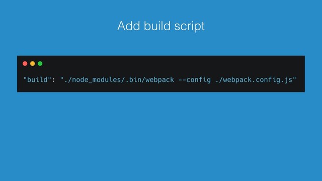 Add build script
