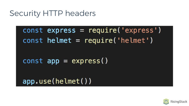 Security HTTP headers

