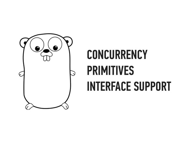 CONCURRENCY
PRIMITIVES
INTERFACE SUPPORT
