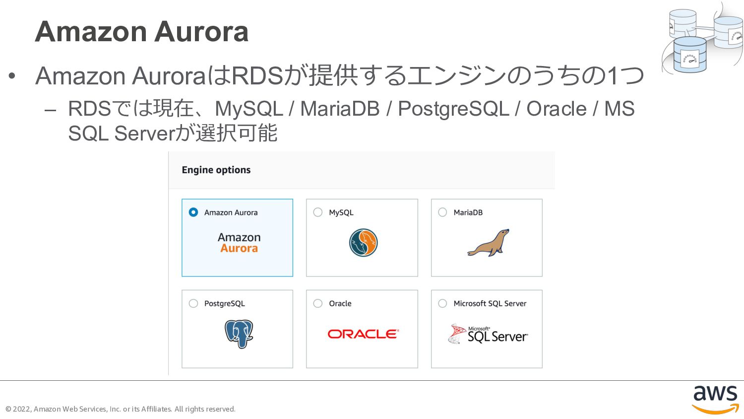 Amazon Aurora Speaker Deck