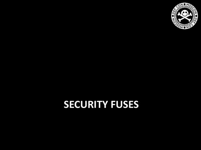 SECURITY FUSES
