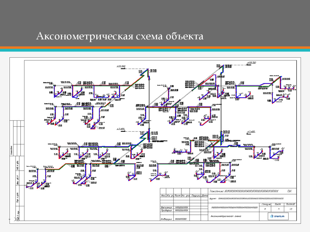 Аксонометрическая схема газопровода это