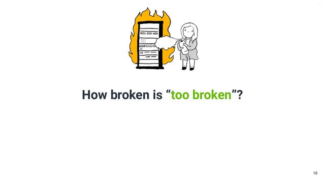 V6-21
How broken is “too broken”?
18
