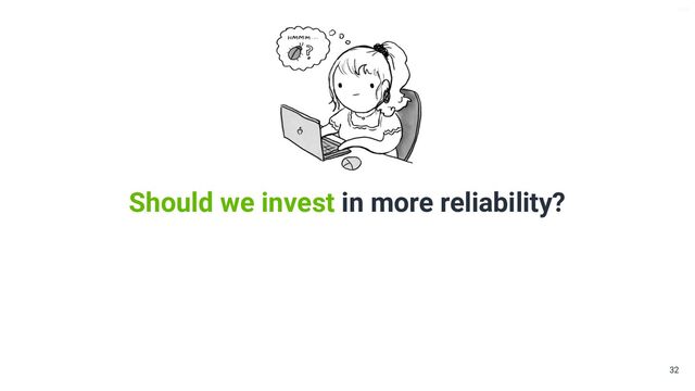 V6-21
Should we invest in more reliability?
32
