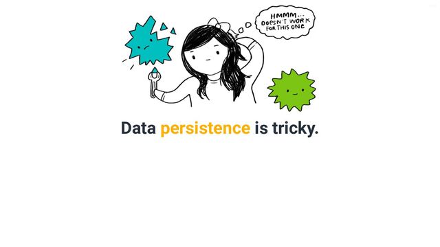 V6-21
Data persistence is tricky.
