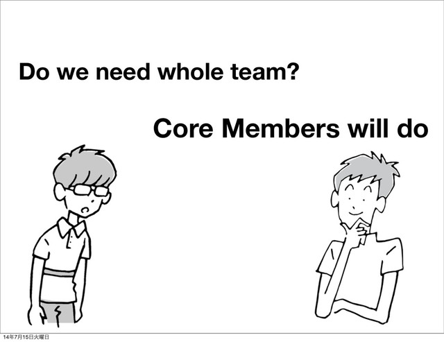 Do we need whole team?
Core Members will do
14೥7݄15೔Ր༵೔
