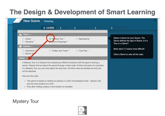 The Design & Development of Smart Learning
Mystery Tour
