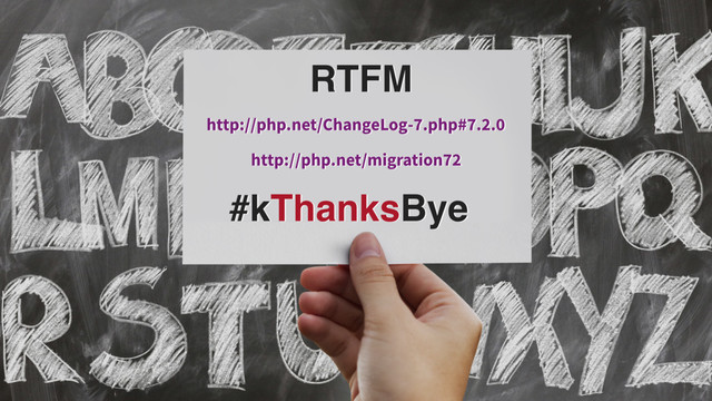 RTFM
http://php.net/ChangeLog-7.php#7.2.0
http://php.net/migration72
#kThanksBye
