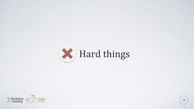 Hard things
28

