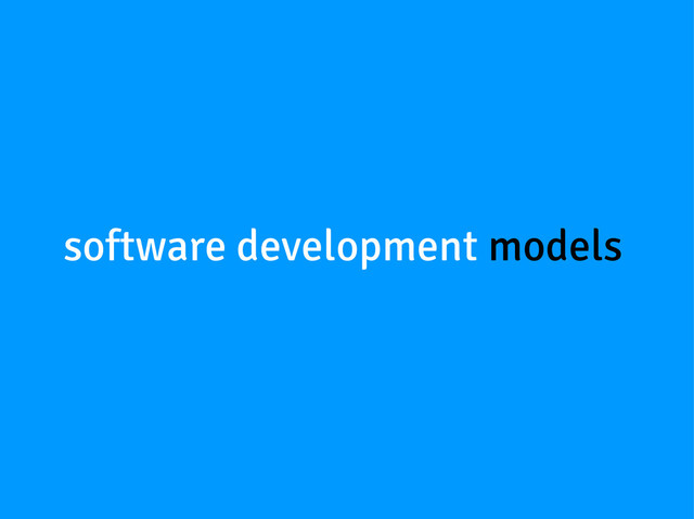software development models

