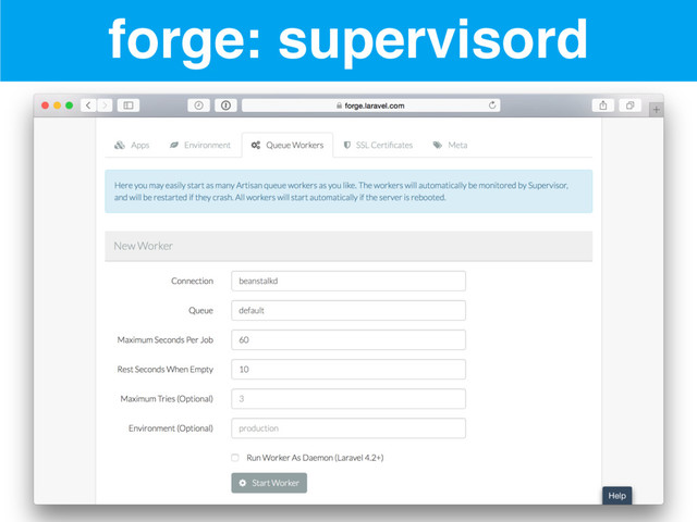 forge: supervisord
