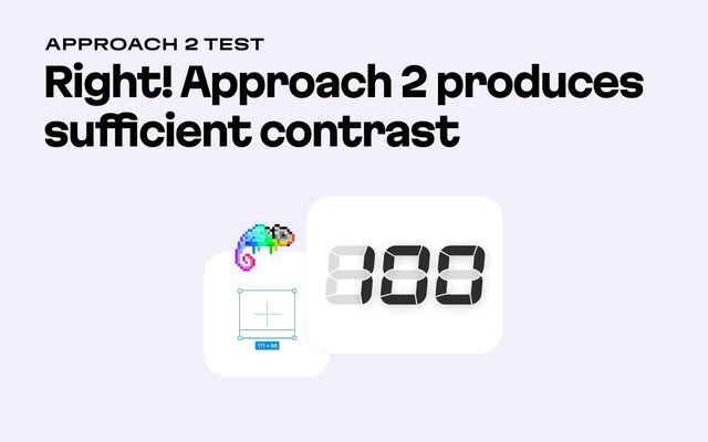 Right! Approach 2 produces
sufficient contrast
Approach 2 Test
100
