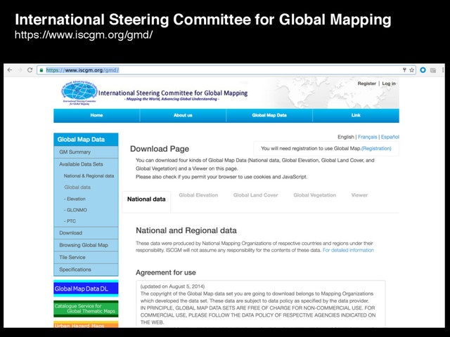 International Steering Committee for Global Mapping
https://www.iscgm.org/gmd/
