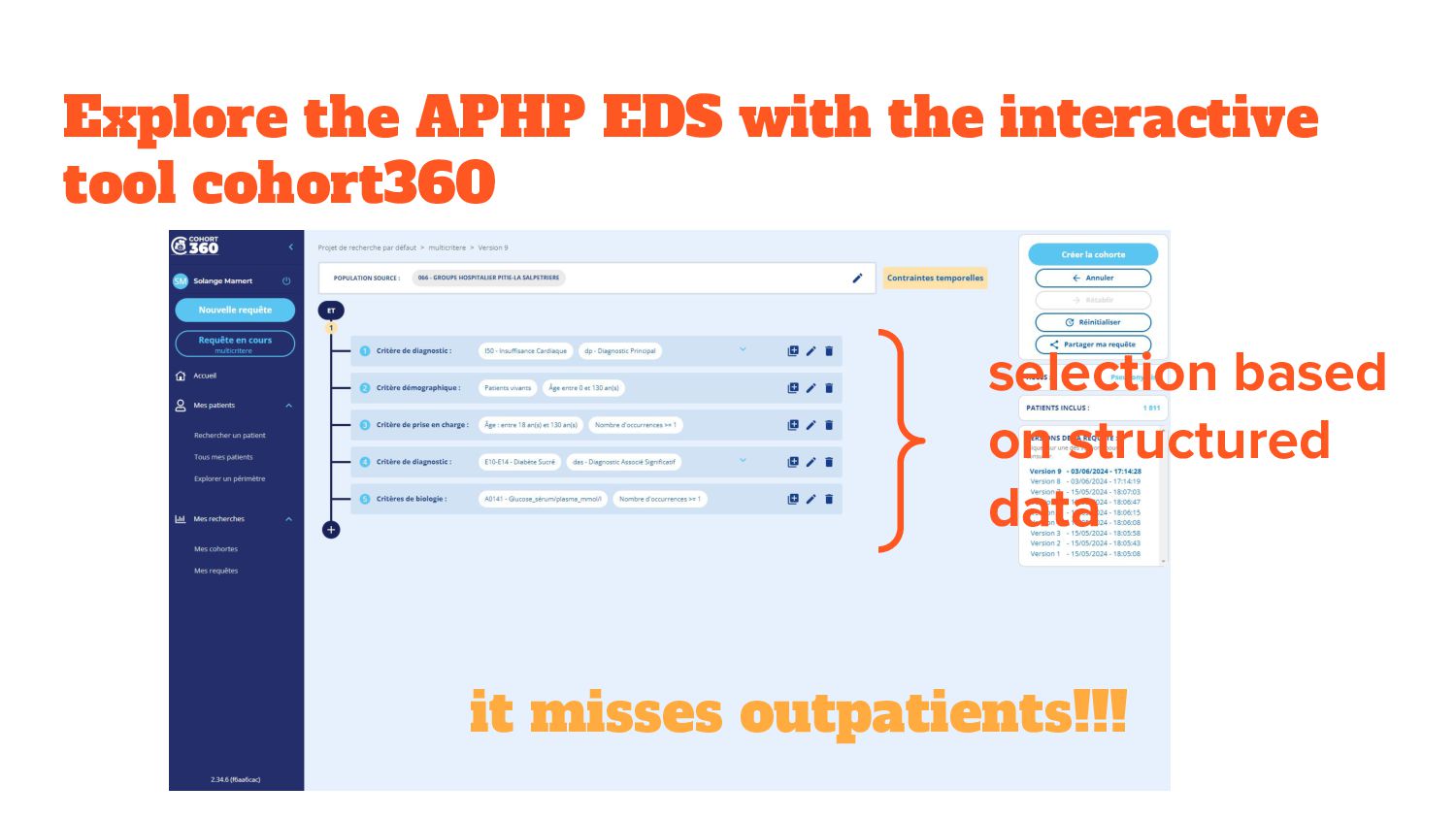 Menu Aphp Operational challenges of building a million-patient cohort from EHRs ...