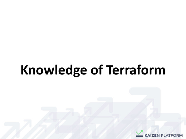 Knowledge	  of	  Terraform

