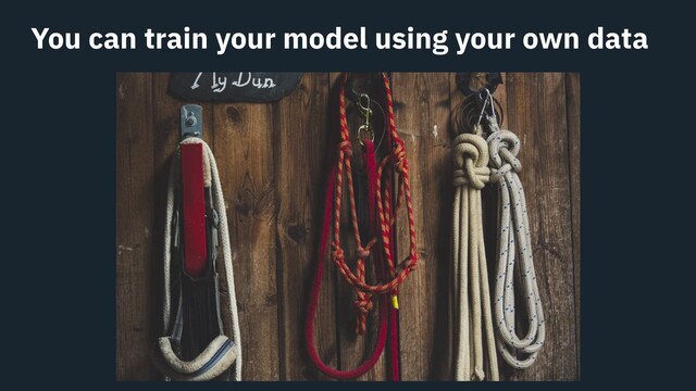 You can train your model using your own data
