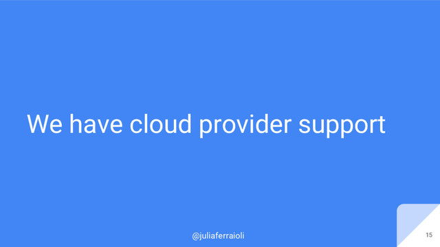 @juliaferraioli
We have cloud provider support
15
15
