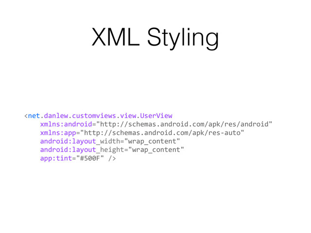 XML Styling

