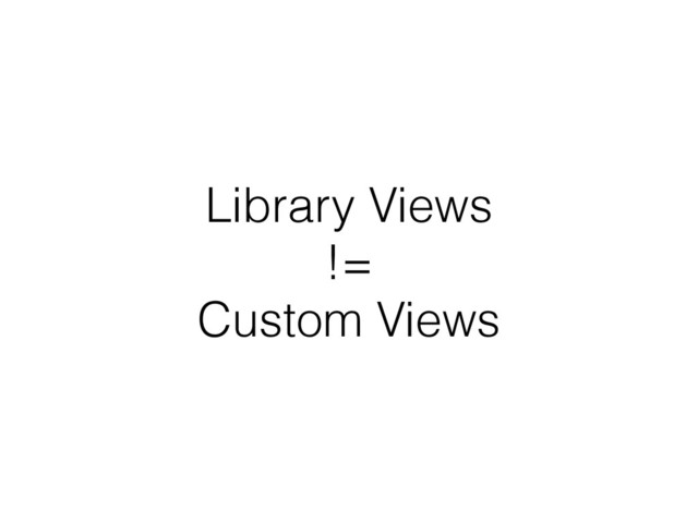 Library Views
!=
Custom Views
