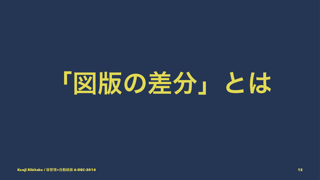 ʮਤ൛ͷࠩ෼ʯͱ͸
Kenji Rikitake / ൛؅ཧ+ࣗಈ૊൛ 6-DEC-2014 12
